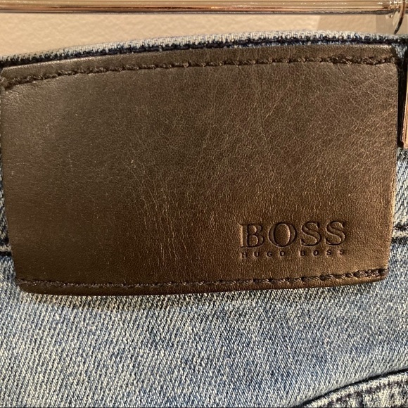 BOSS by Hugo Boss Sz 34 x 32 Tapered Leg Quilted Inner Waist Jeans - Picture 5 of 12